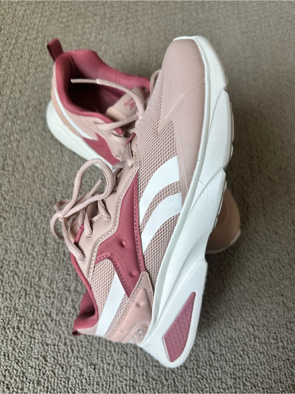 adidas Kids Pink and Rose Chunky Runner Sneakers